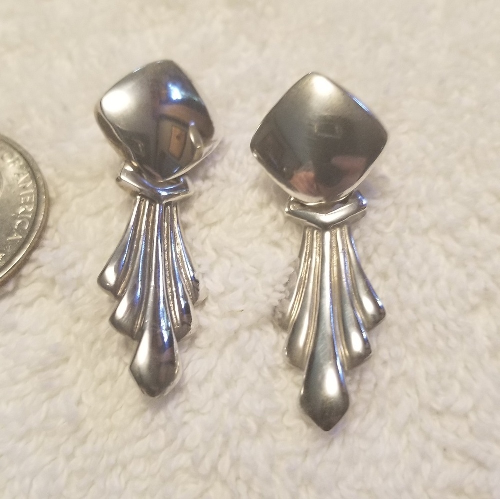 Very vintage Silver post style earrings